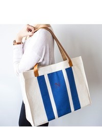 Cathy's Concepts Monogram Canvas Tote Grey