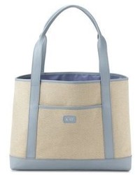 GiGi New York Personalized With Love From Kat Sag Harbor Leather Trimmed Canvas Tote