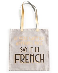 Rosanna Say It In French Tote Bag White