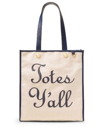 Draper James Totes Yall Canvas Tote Beige