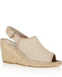 Jean-Michel Cazabat Jean Michel Cazabat Mariela Canvas And Leather Espadrille Slingbacks