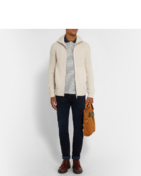 Burberry Brit Ribbed Wool And Cashmere Blend Cardigan