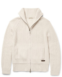 Burberry Brit Ribbed Wool And Cashmere Blend Cardigan