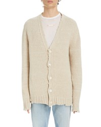 Maison Margiela Distressed Cardigan In Rope At Nordstrom