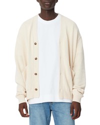 LES DEUX Forrest Linen Organic Cotton Cardigan In Ivory At Nordstrom