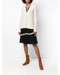 Tory Burch Ribbed Fitted Cardigan
