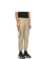 AAPE BY A BATHING APE Beige Logo Cargo Pants