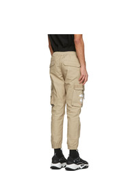 AAPE BY A BATHING APE Beige Logo Cargo Pants