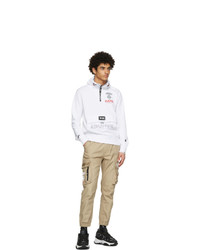 AAPE BY A BATHING APE Beige Logo Cargo Pants