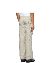 Georges Wendell Beige Twill Cargo Pants