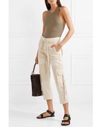 Opening Ceremony Paneled Cotton Twill And Canvas Cargo Pants