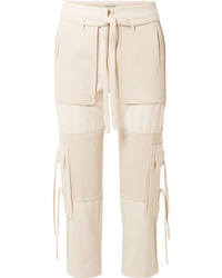 Opening Ceremony Paneled Cotton Twill And Canvas Cargo Pants