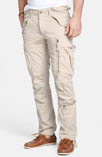 Polo Ralph Lauren Men's Khaki Beige Slim Fit Twill Cargo Pants