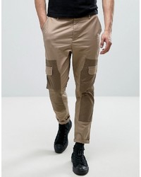 Asos Tapered Cut And Sew Cargo Pants