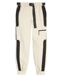 Topman Untitled Slim Woven Joggers In Cream At Nordstrom