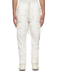 Rick Owens DRKSHDW White Creatch Cargo Pants