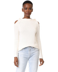 TSE Cashmere Long Sleeve Button Neck Sweater