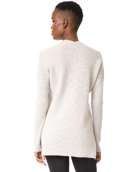 TSE Cashmere Long Sleeve Slit V Sweater