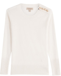 Burberry Cashmere Pullover With Gilded Buttons