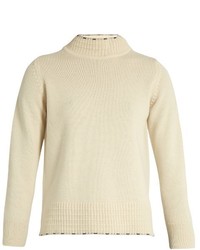 MiH Jeans Mih Jeans Tipped Guernsey High Neck Cashmere Sweater