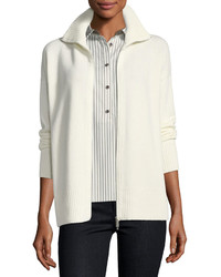 Lafayette 148 New York Zip Front Cashmere Sweater