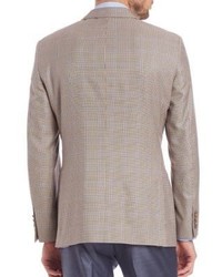Saks Fifth Avenue Collection By Samuelsohn Classic Fit Houndstooth Check Wool Silk Sportcoat