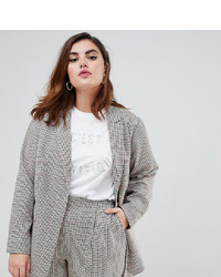 New Look Plus New Look Curve Check Blazer Col