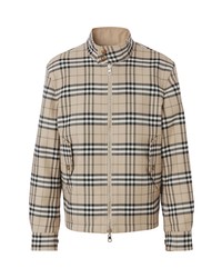 Burberry Bramwell Check Reversible Wool Cotton Harrington Jacket