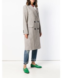 Theory Checked Double Breasted Coat