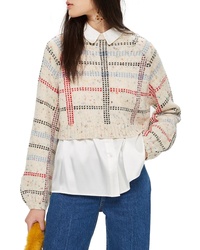 Topshop Check Pattern Sweater