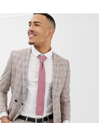 Twisted Tailor Tall Super Skinny Double Breasted Suit Jacket In Mini Check