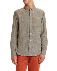 Levi's Sunset Standard Fit Houndstooth Flannel Button Up Shirt