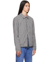 Ps By Paul Smith Blue Tan Check Jacket