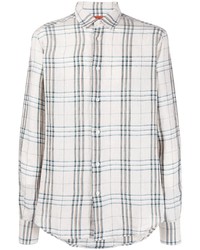 Barena Check Pattern Linen Shirt