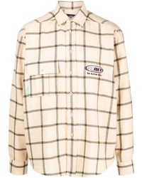 PACCBET Check Pattern Button Up Shirt