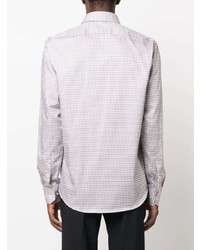 BOSS Check Pattern Cotton Blend Shirt