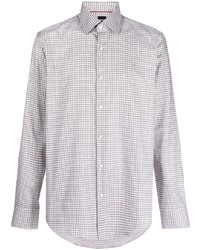BOSS Check Pattern Cotton Blend Shirt