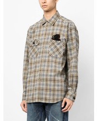 Doublet Checkered 3d Detail Shirt