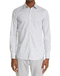 Canali Regular Fit Check Button Up Shirt