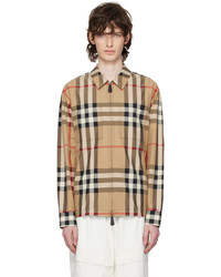 Burberry Tan Exaggerated Check Shirt