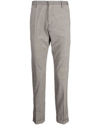 Paul Smith Check Pattern Stretch Wool Trousers