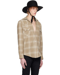 The Letters Tan Western Shirt
