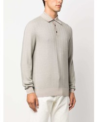 Brioni Long Sleeve Wool Polo Shirt