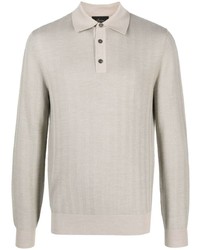 Brioni Long Sleeve Wool Polo Shirt