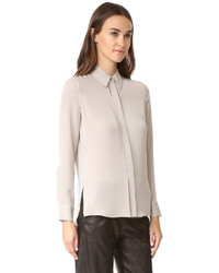 Vince Collared Concealed Placket Blouse