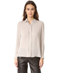 Vince Collared Concealed Placket Blouse