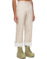 K.NGSLEY Beige Ayan Trousers