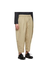 Hed Mayner Beige Cotton Judo Trousers