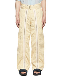 Dries Van Noten Beige Cotton Trousers