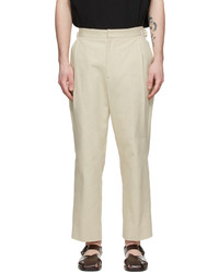 Solid Homme Beige Cotton Trousers
